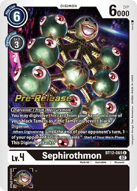 Sephirothmon BT12-065 [ Inglese / Giapponese ]