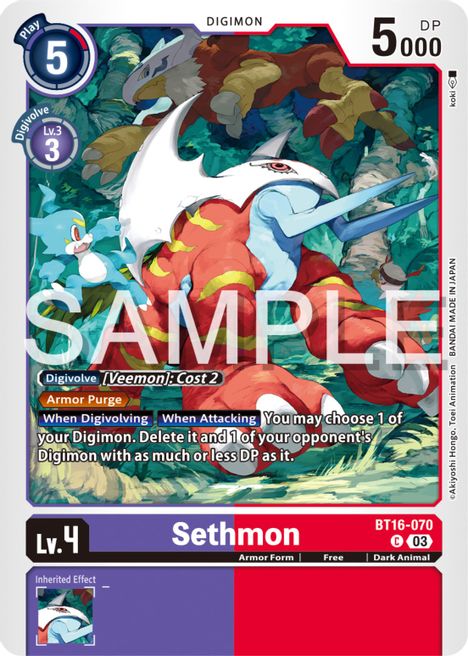 Sethmon BT16-070 [ Inglese / Giapponese ]