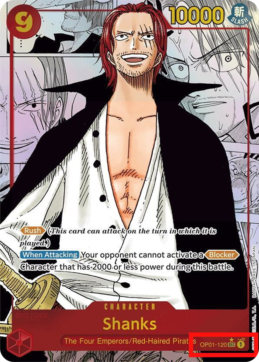 Shanks OP01-120 [ Inglese / Giapponese / Francese / Cinese Semplificato ]