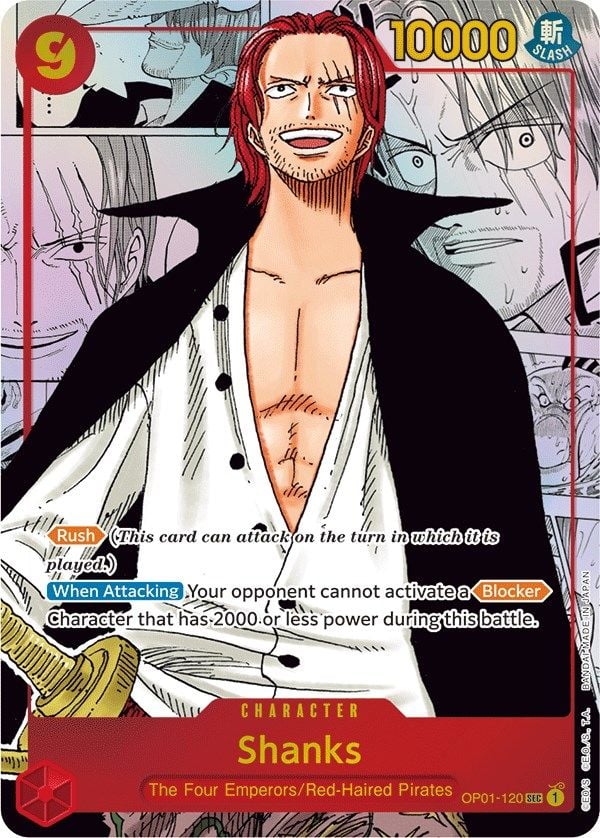 Shanks OP01-120 [ Inglese / Giapponese / Francese / Cinese Semplificato ]