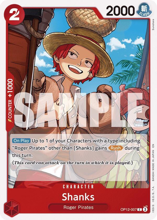 Shanks OP12-007 [ Inglese / Giapponese / Francese / Cinese Semplificato ]