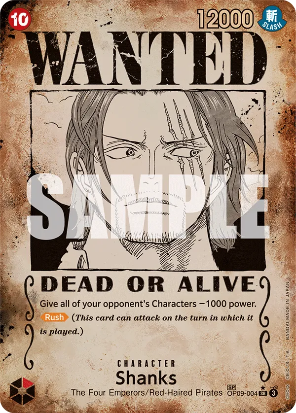 Shanks OP09-004 [ Inglese / Giapponese / Francese / Cinese Semplificato ]