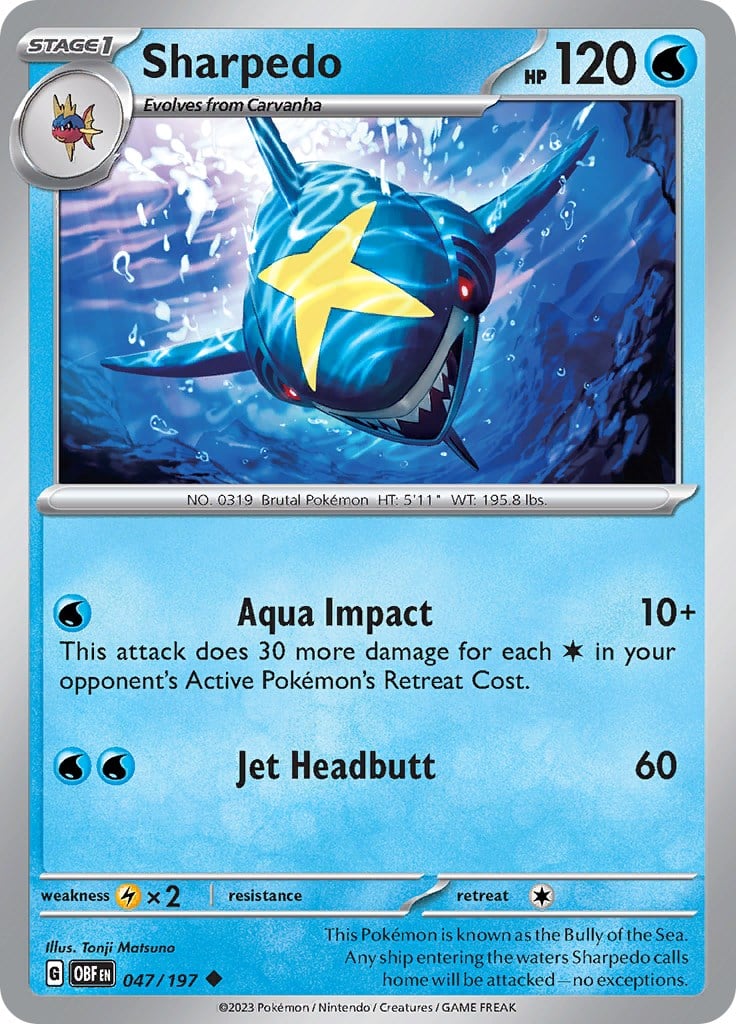 Sharpedo - Ossidiana Infuocata 047/197 [ Italiano ]