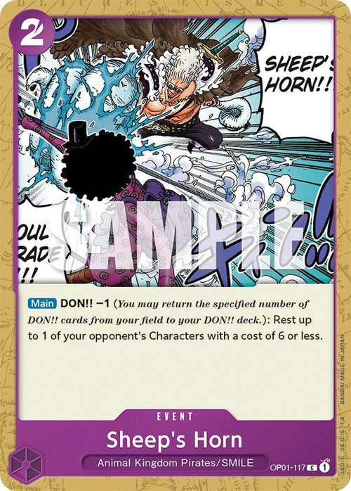 Sheep's Horn OP01-117 [ Inglese / Giapponese / Francese / Cinese Semplificato ]