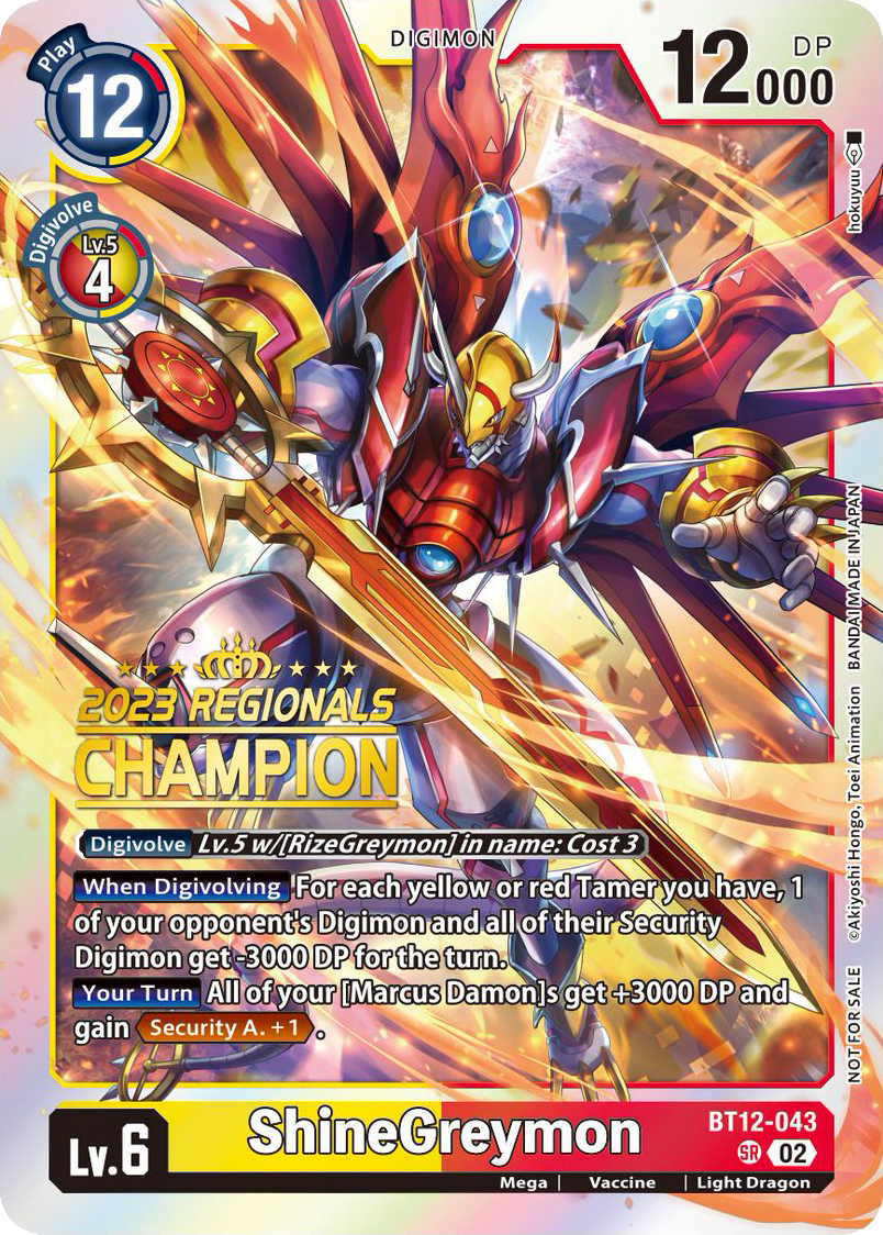 ShineGreymon BT12-043 [ Inglese / Giapponese ]