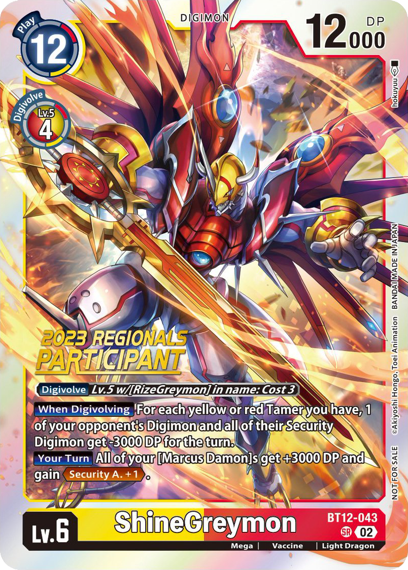 ShineGreymon BT12-043 [ Inglese / Giapponese ]