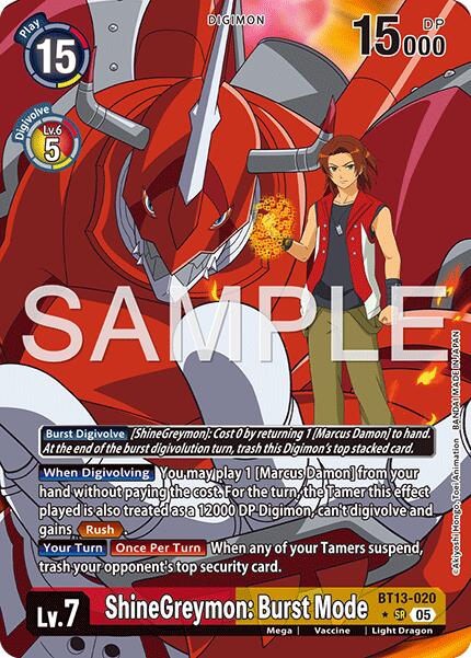 ShineGreymon: Burst Mode BT13-020 [ Inglese / Giapponese ]