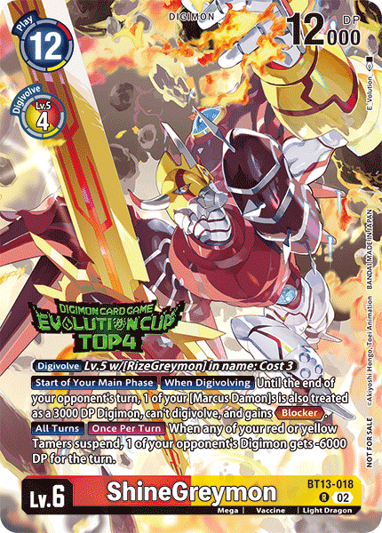 ShineGreymon BT13-018 [ Inglese / Giapponese ]