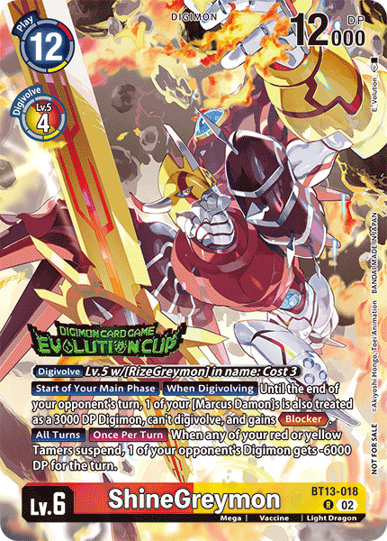 ShineGreymon BT13-018 [ Inglese / Giapponese ]