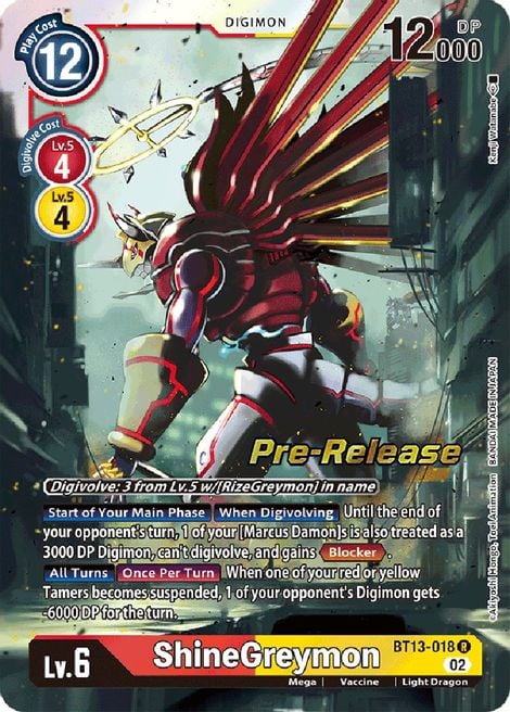 ShineGreymon BT13-018 [ Inglese / Giapponese ]