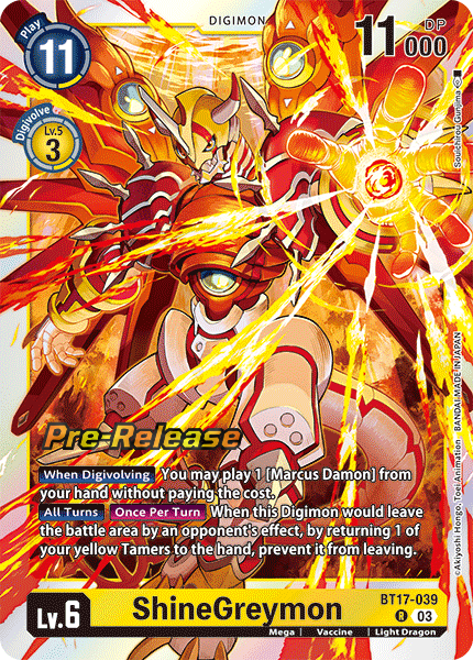 ShineGreymon BT17-039 [ Inglese / Giapponese ]