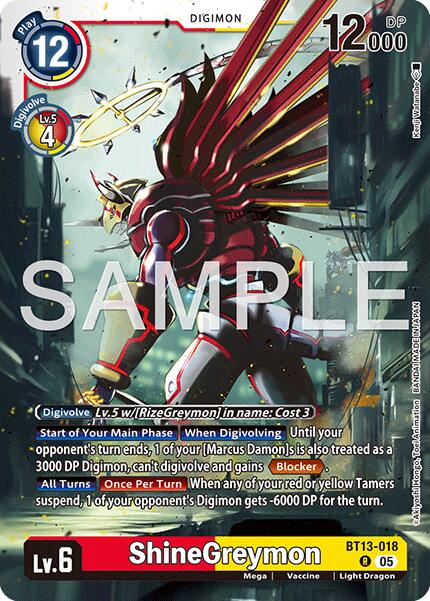 ShineGreymon BT13-018 [ Inglese / Giapponese ]
