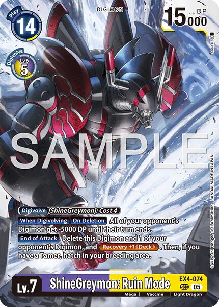ShineGreymon : Ruin Mode EX4-074 [ Inglese / Giapponese ]