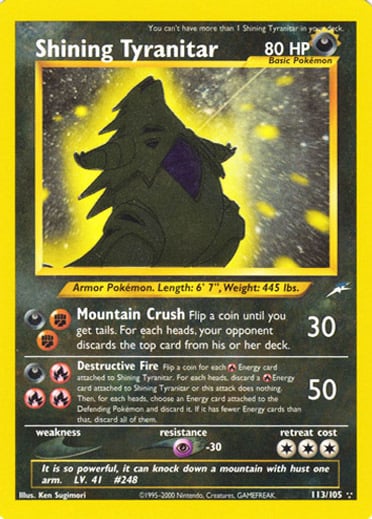 Shining Tyranitar - Neo Destiny 113/105 [ Italiano / Inglese ]