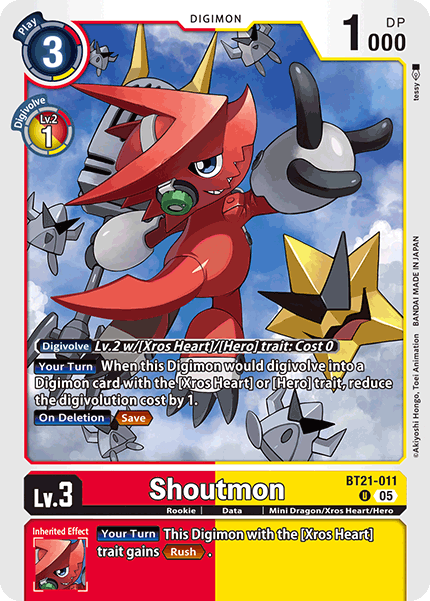 Shoutmon BT21-011 [ Inglese / Giapponese ]