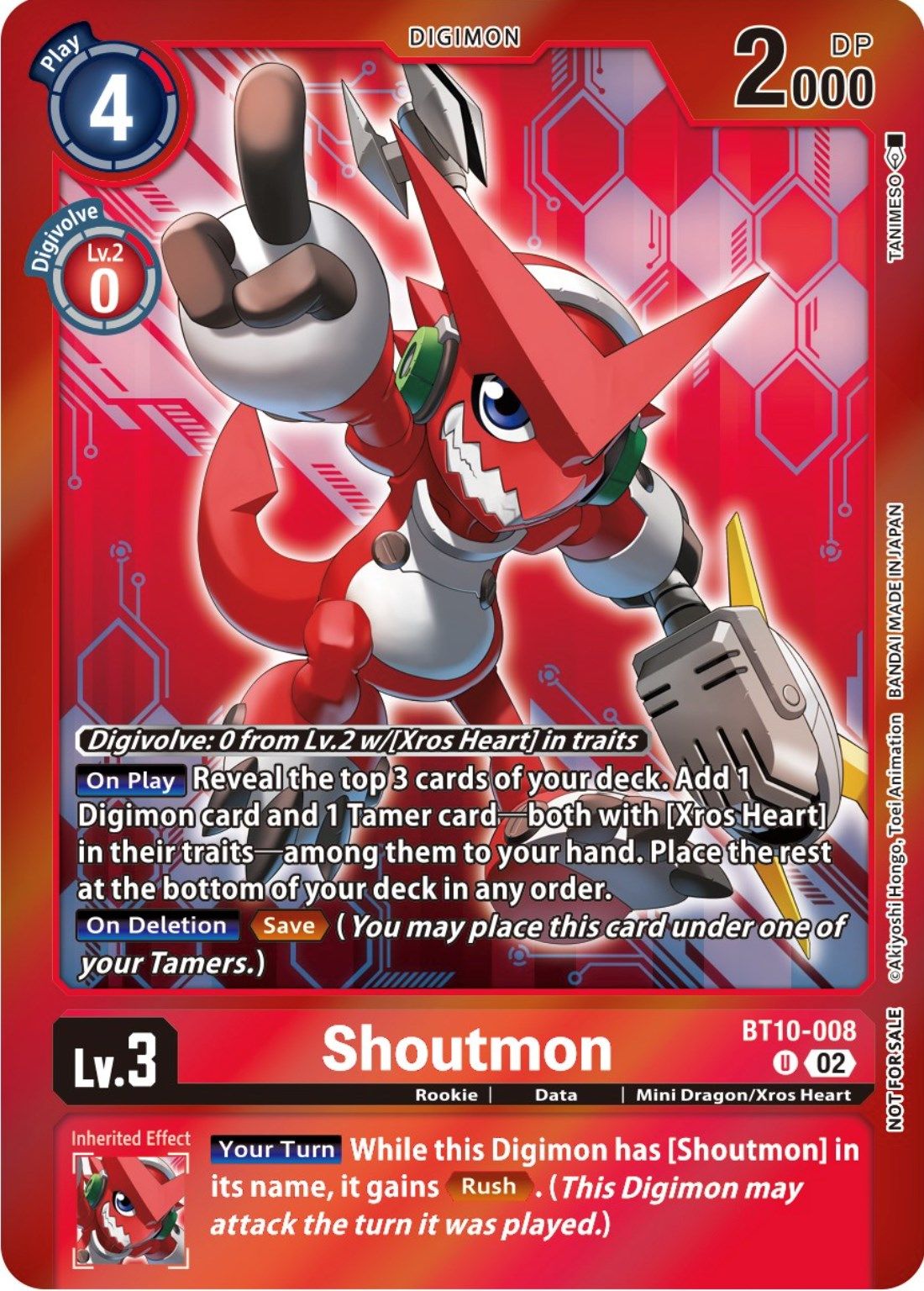 Shoutmon BT10-008 [ Inglese / Giapponese ]
