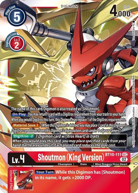 Shoutmon BT10-111 [ Inglese / Giapponese ]