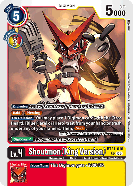 Shoutmon BT21-016 [ Inglese / Giapponese ]