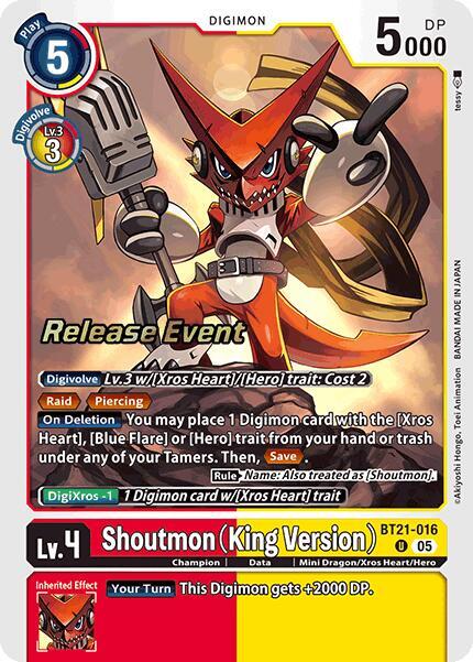 Shoutmon (King Version) BT21-016 [ Inglese / Giapponese ]