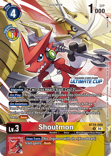 Shoutmon BT19-008 [ Inglese / Giapponese ]
