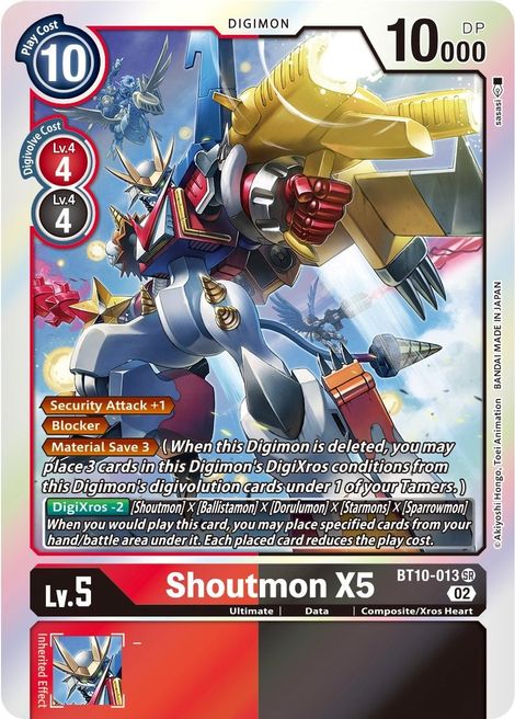 Shoutmon X5 BT10-013 [ Inglese / Giapponese ]