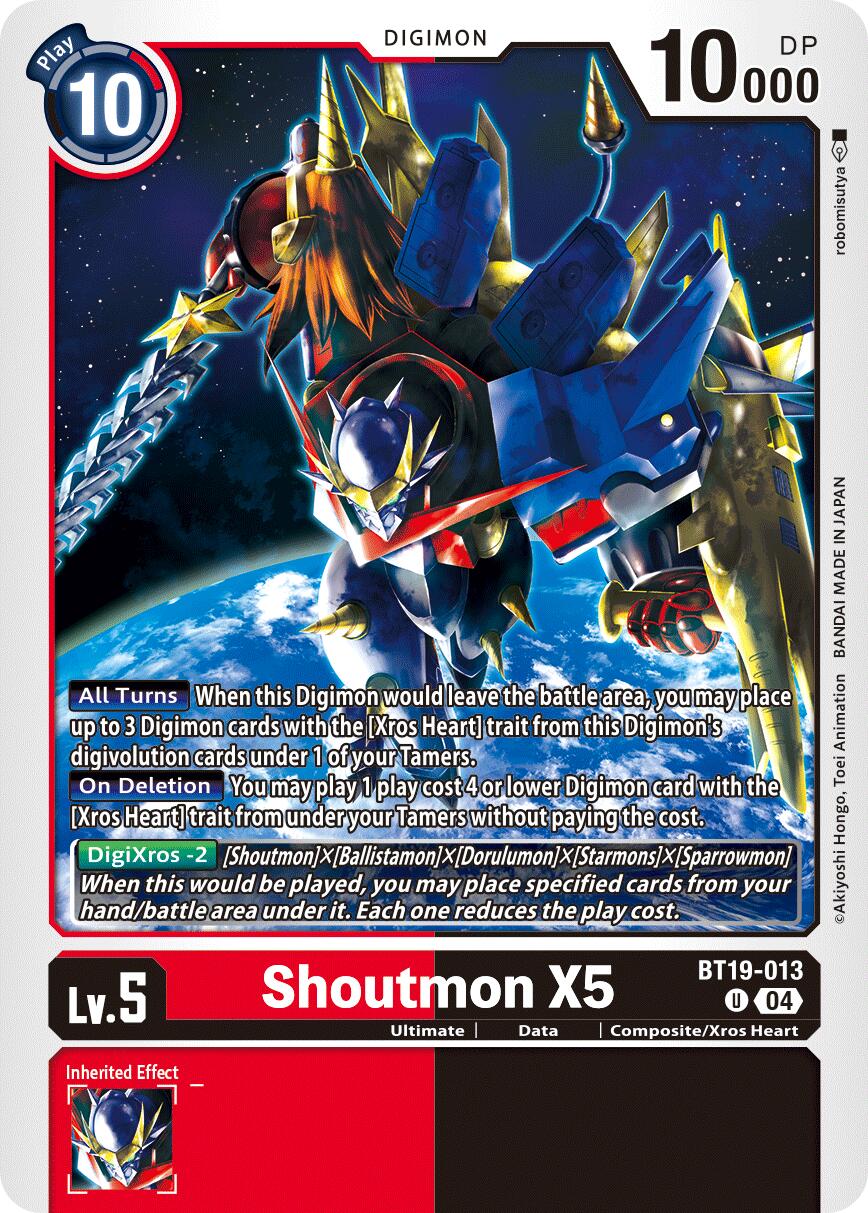 Shoutmon X5 BT19-013 [ Inglese / Giapponese ]