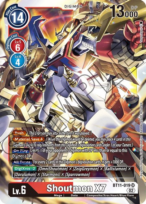 Shoutmon X7 BT11-019 [ Inglese / Giapponese ]