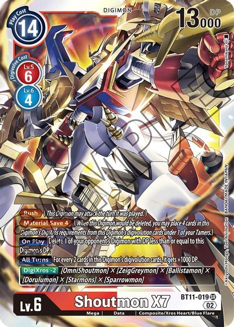 Shoutmon X7 BT11-019 [ Inglese / Giapponese ]