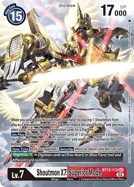 Shoutmon X7: Superior Mode BT12-112 [ Inglese / Giapponese ]