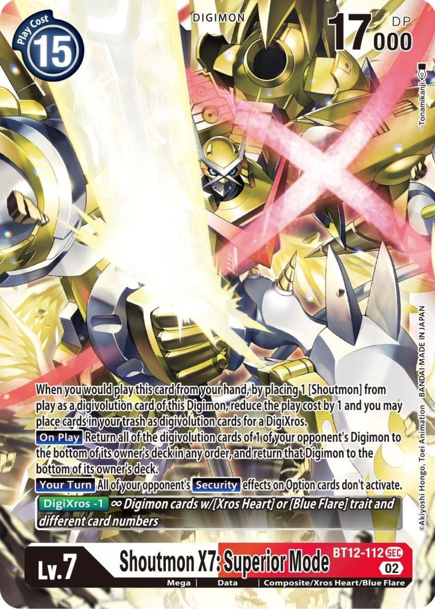 Shoutmon X7 : Superior Mode BT12-112 [ Inglese / Giapponese ]
