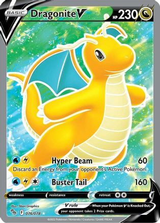 Dragonite V (Ultra Rare 076/078) Dragonite V Pokémon TCG: Pokémon GO