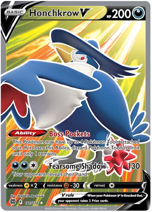 Honchkrow V [Boss Pockets | Fearsome Shadow](Ultra Rare 161/172) Honchkrow V Astri Lucenti