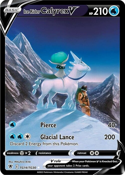 Calyrex Cavaliere Glaciale V [Pierce | Glacial Lance](Ultra Rare TG14/TG30) Ice Rider Calyrex V Astral Radiance