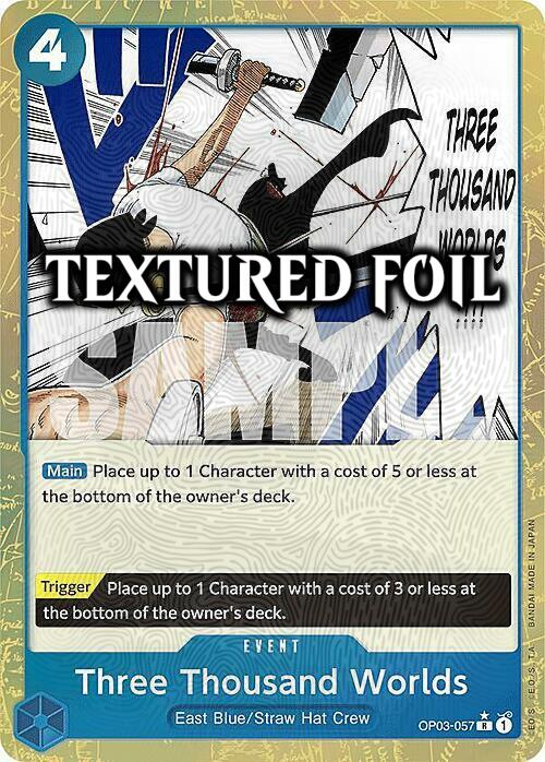 🇬🇧 Three Thousand Worlds (Textured Foil) Three Thousand Worlds PRB-01: The Best - Premium Booster