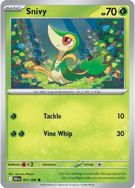 Snivy - Luce Nera 001/086 [ Italiano / Inglese ]