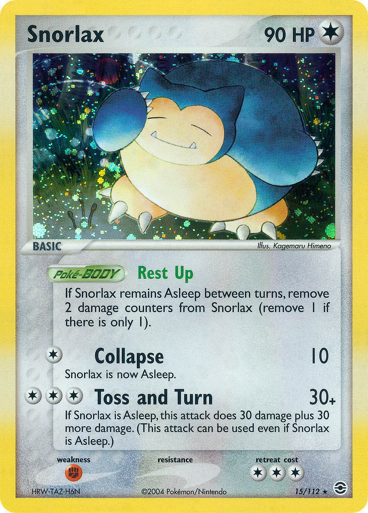 Snorlax - EX RossoFuoco e VerdeFoglia 15/112 [ Italiano / Inglese ]