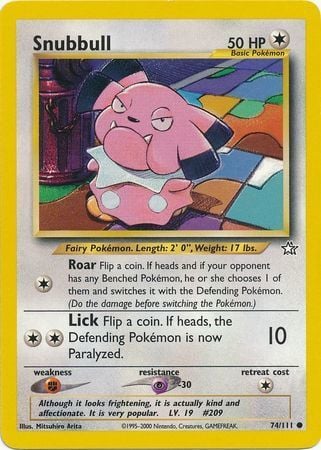 Snubbull - Neo Genesis 074/111 [ Italiano / Inglese ]
