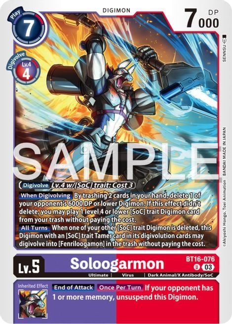 Soloogarmon BT16-076 [ Inglese / Giapponese ]
