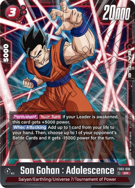 Son Gohan : Adolescence FB02-018 [ Inglese / Giapponese ]