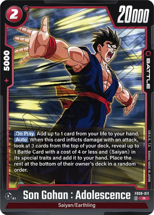 Son Gohan : Adolescence FB08-011 [ Inglese / Giapponese ]