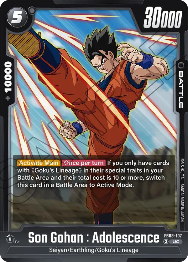 Son Gohan : Adolescence FB08-107 [ Inglese / Giapponese ]