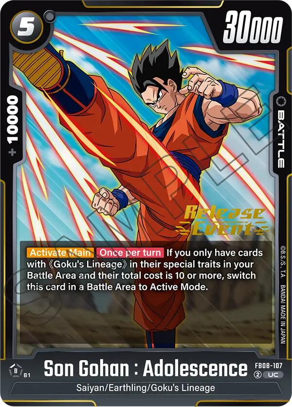 Son Gohan : Adolescence FB08-107 [ Inglese / Giapponese ]