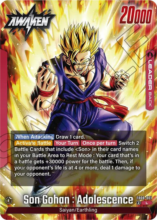 Son Gohan : Adolescence FB08-001 [ Inglese / Giapponese ]