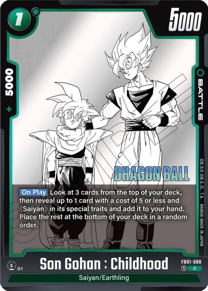 Son Gohan : Childhood FB01-088 [ Inglese / Giapponese ]