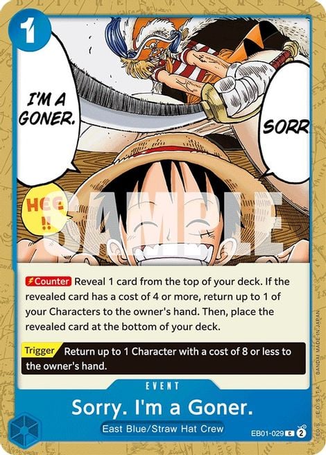 Sorry I'm a Goner EB01-029 [ Inglese / Giapponese / Francese / Cinese Semplificato ]