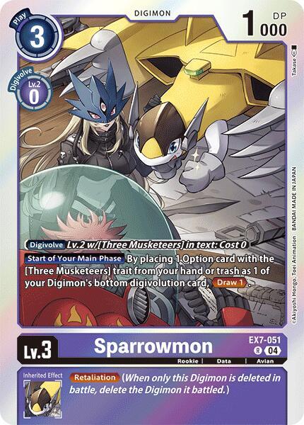 Sparrowmon EX7-051 [ Inglese / Giapponese ]