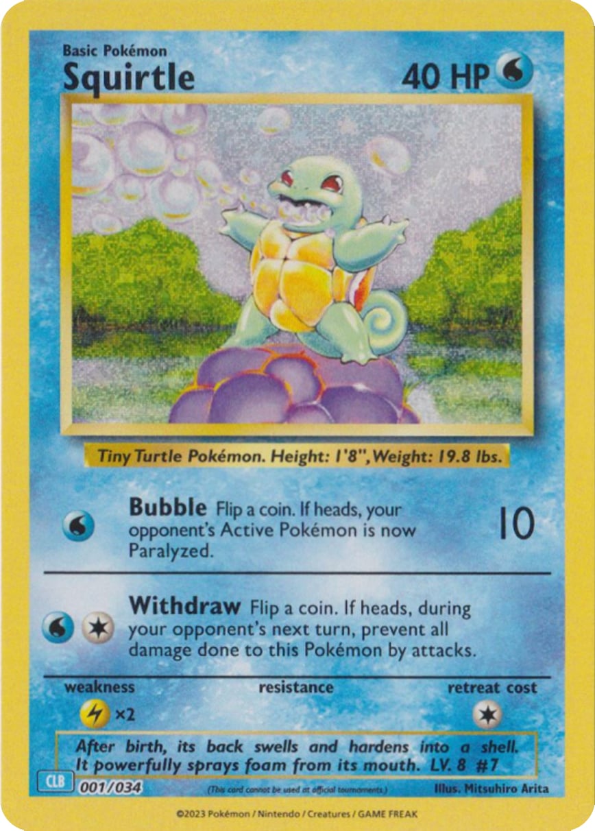 Squirtle - Pokémon TCG Classic: Blastoise & Suicune ex Deck 001/034 [ Inglese ]