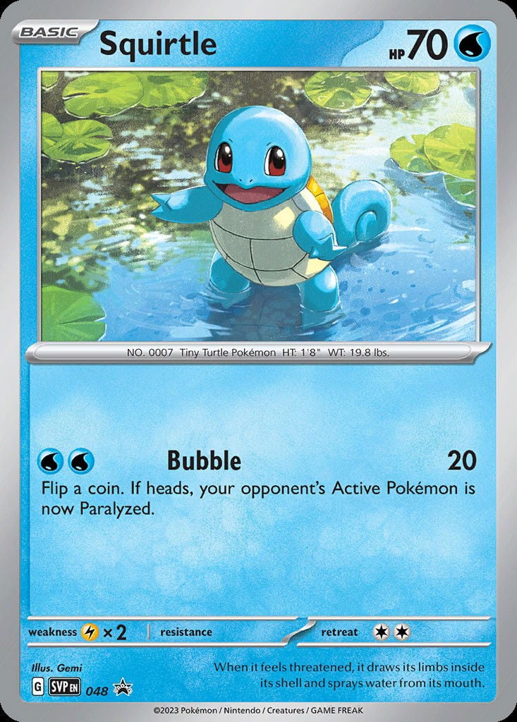 Squirtle - SVP Black Star Promos SVP 048 [ Italiano ]