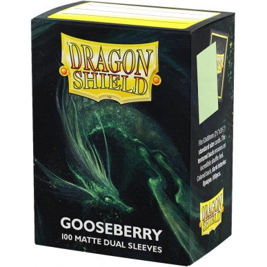 Dragon Shield Dual Matte Sleeves Gooseberry 100 Bustine Protettive Verde Pastello Interno Nero 63x88mm Standard