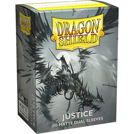 Dragon Shield Sleeves Standard Matte Dual Justice 100 Bustine Protettive per Carte TCG MTG Pokemon